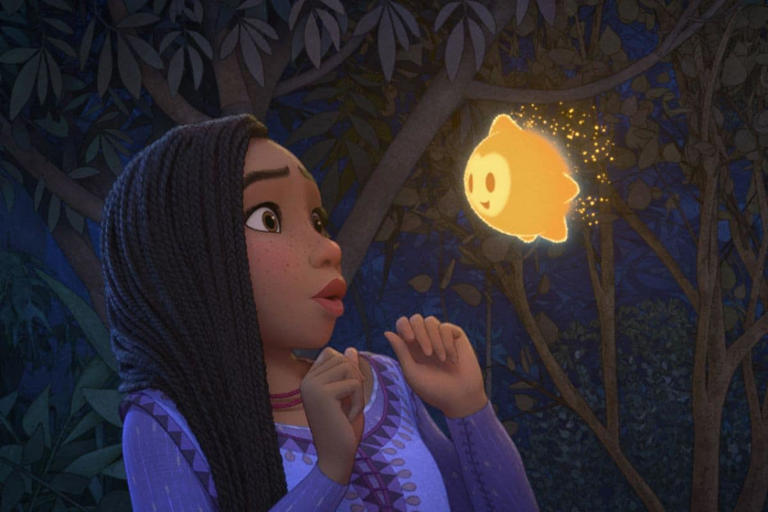 Asha y Estrella en ‘Wish: el poder de los deseos’. Foto: Disney