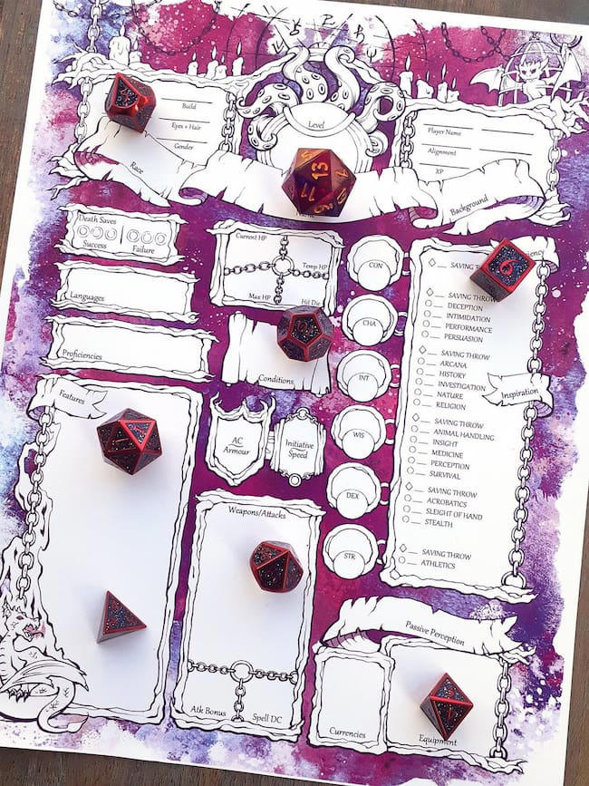 The Best DnD Character Sheets – Custom, Online, Printable + Fillable!