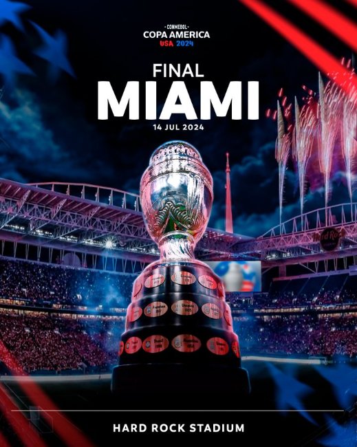 ¡oficial! la final de la copa américa 2024 se jugará en el hard rock stadium de miami