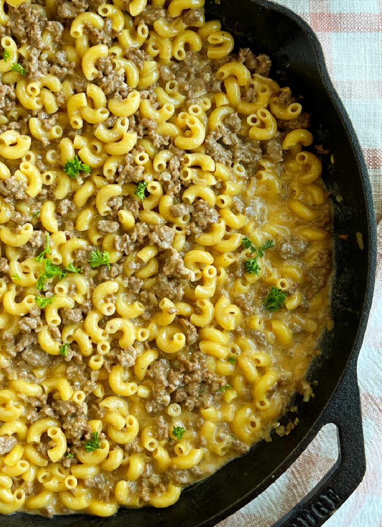 Cheeseburger Macaroni (Homemade Hamburger Helper)