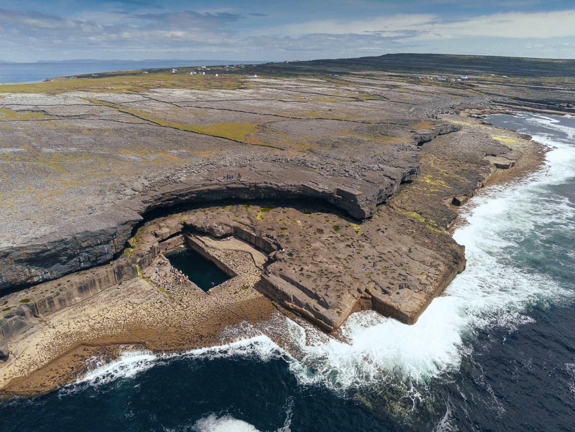 <p>A set of three islands off the coast of County Galway, the Aran Islands are known for their ancient sites such as the fort of Dún Aonghasa (pictured) on Inishmore.</p>