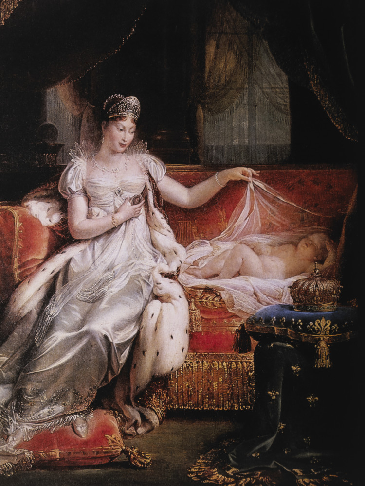 <p>Napoleon heiratete Marie-Louise von Österreich, die ihm 1811 einen Sohn gebar, Napoléon François Joseph Charles Bonaparte. Das Kind, das den Titel "König von Rom" erhielt, sollte für kurze Zeit Napoleons Nachfolger werden.</p>