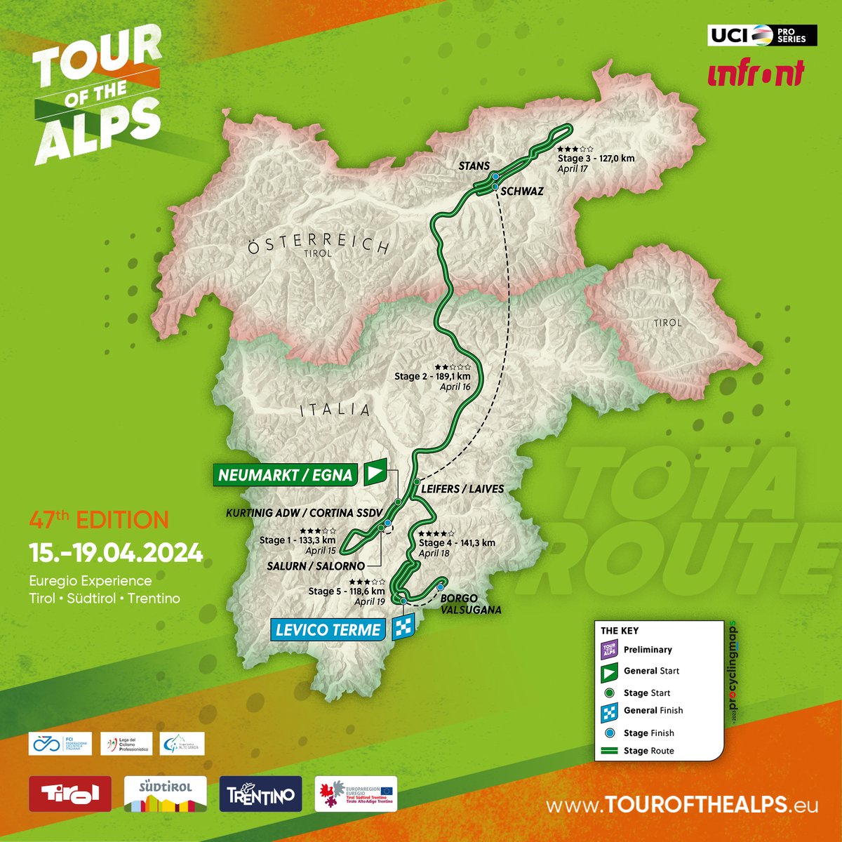 Tour of the Alps trekt in 2024 over een ‘onontdekte’ beklimming