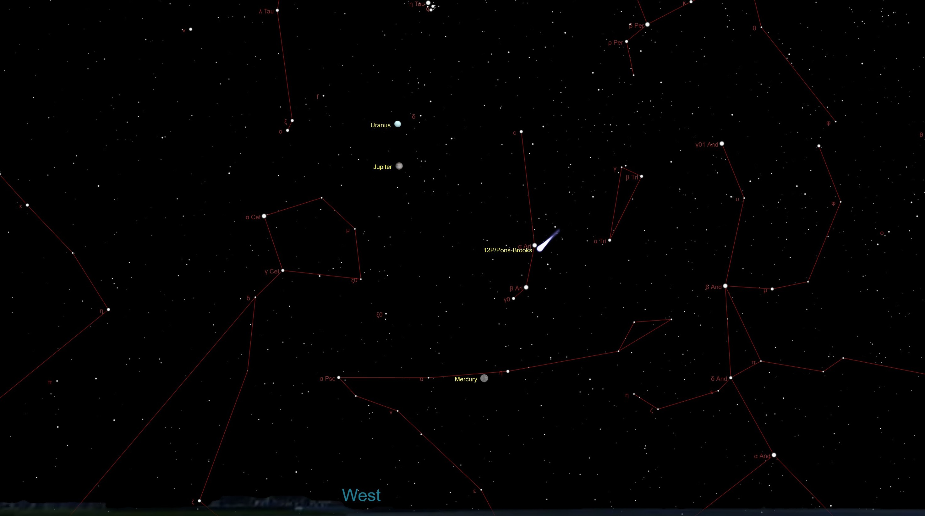 Комета понса брукса можно увидеть в москве. Комета 12p Pons-Brooks. Комета Понса Брукса 2024. Дьявольская Комета. Комета 12p/Pons-Brooks карта.