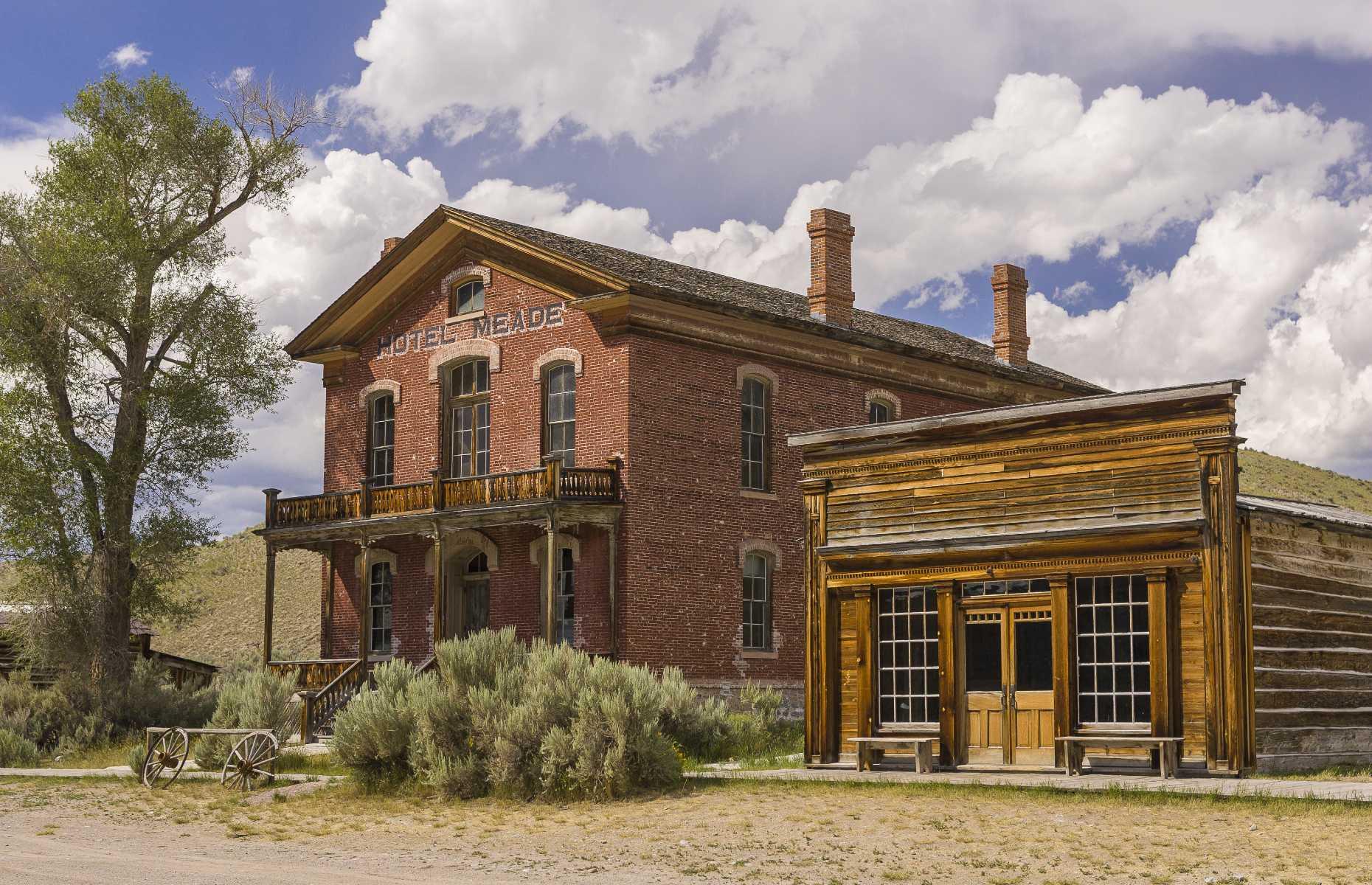 <p>Bannack, a former boomtown near the border with Idaho, was Montana’s first territorial capital and the site of its first major gold strike in 1862. Within a year, the settlement’s population had ballooned to over 3,000, which was then followed by a gradual decline as gold became less valuable.</p>  <p>Now labeled the best preserved of all the state’s ghost towns, Bannack is something of an open-air museum, showcasing more than 50 original Old West buildings seemingly frozen in time. There are 28 campsites (including a tipi to rent) open for year-round overnight stays in the park too.</p>