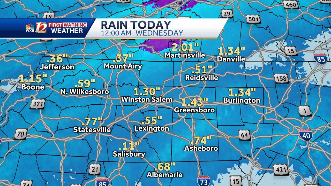 A Few Scattered Showers Continue Wednesday After Tuesday Rain