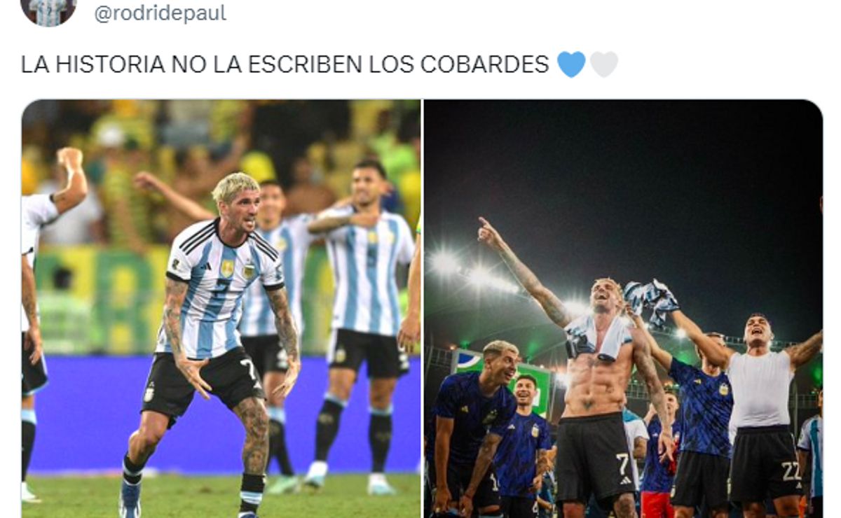 el mensaje de rodrigo de paul a rodrygo goes tras el triunfo de argentina sobre brasil