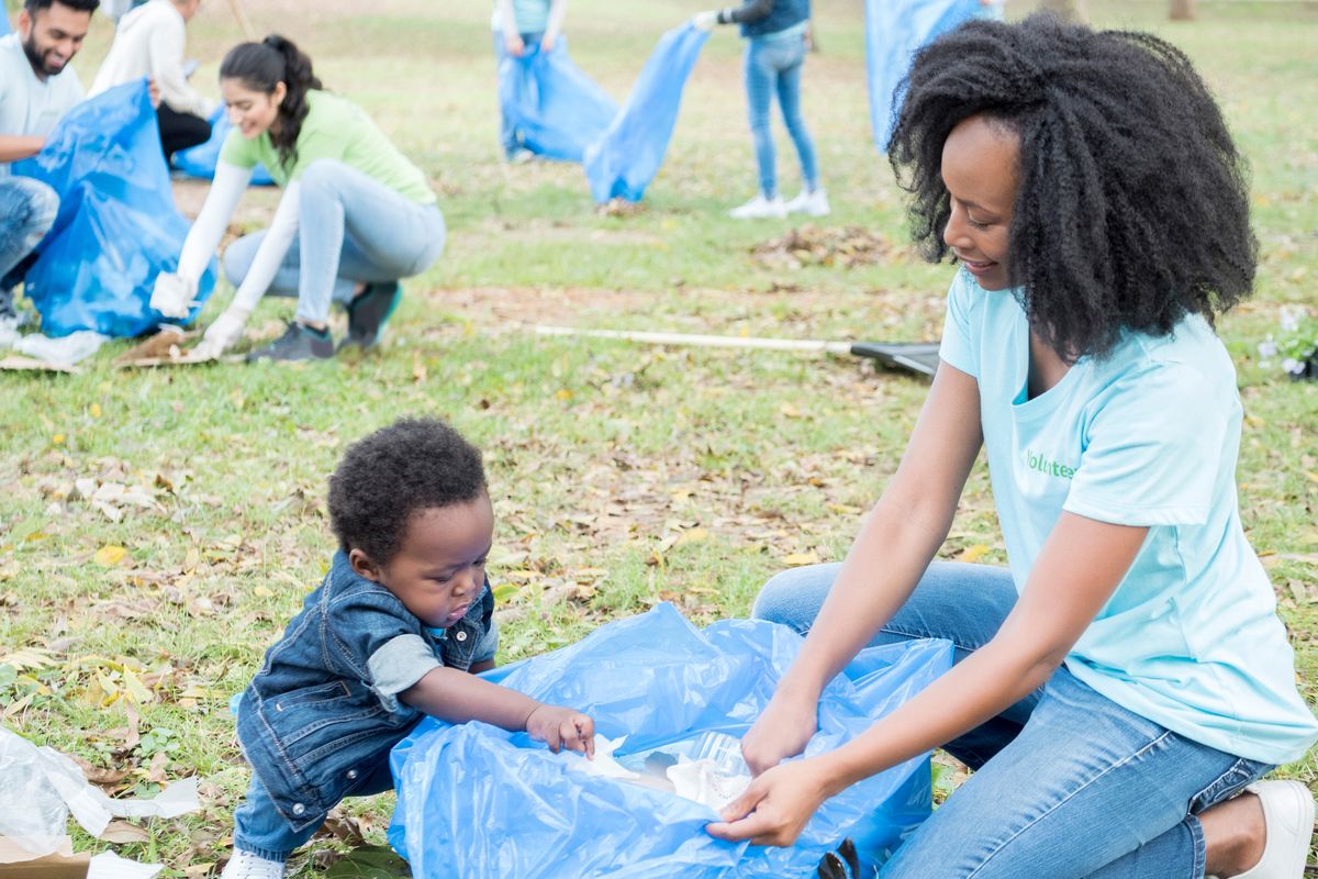 <p>Take your whole family out on a Sunday afternoon with a few trash bags and clean up your block. Your entire neighborhood will notice the difference, and they might even chip in. Make sure to bring more than one bag, so <a href="https://www.womansday.com/home/organizing-cleaning/a5468/10-easy-to-recycle-kitchen-items-113566/">you can recycle</a> too.</p>