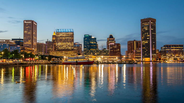 A view of the Baltimore skyline. According to PJM Interconnection, the closure of Brandon Shores would impact Baltimore in addition to grids in northern Virginia, the District of Columbia, Delaware and southeastern Pennsylvania. Edwin Remsberg/VWPics/Universal Images Group via Getty Images