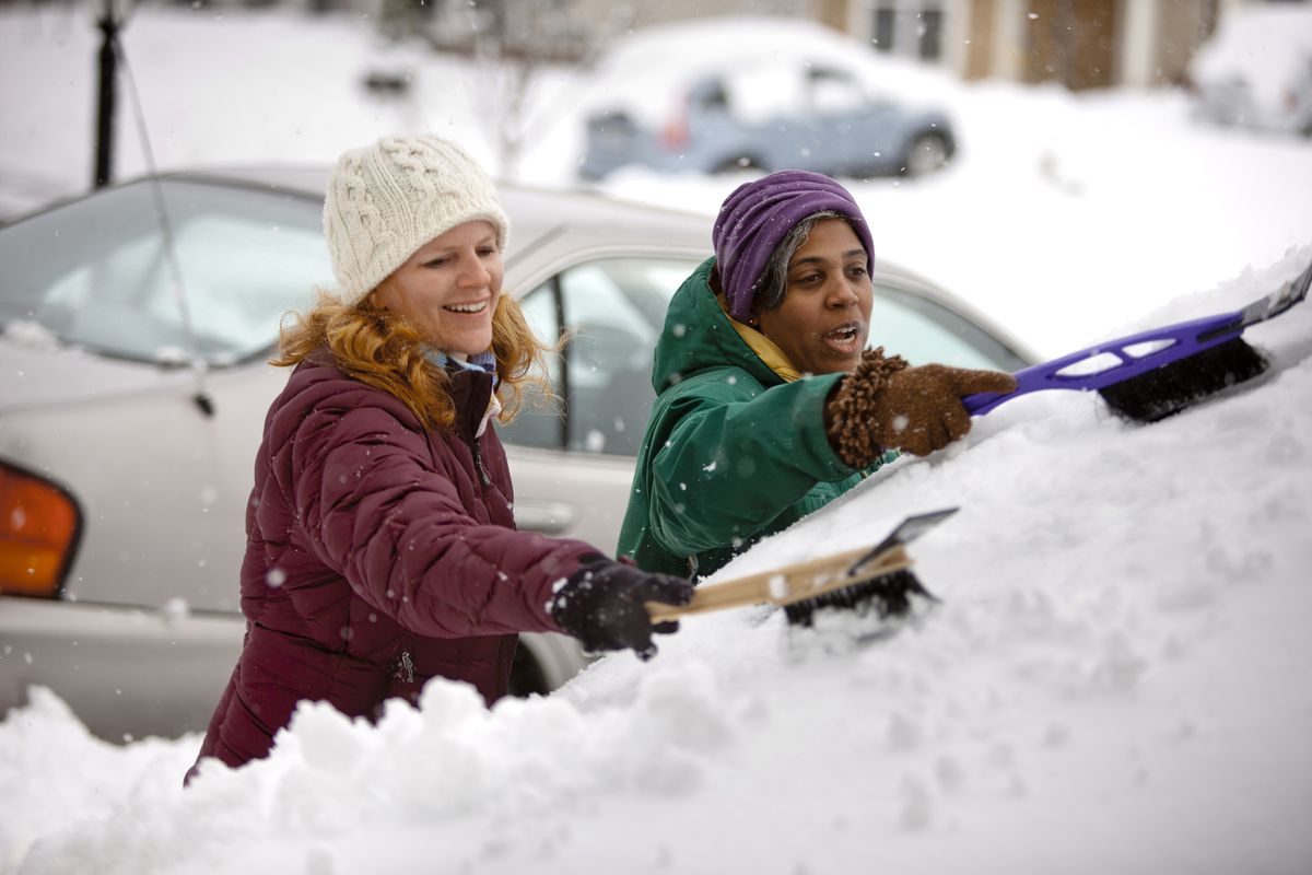 <p>Everyone knows that <a href="https://www.womansday.com/life/g2101/8-tips-to-keep-your-car-running-smoothly-this-winter/">driving in the winter is the worst</a>. While you're out clearing your walkway, pop next door and do the same for your neighbor. They'll come out in the morning for work happy not to slip on their way to their car.</p>