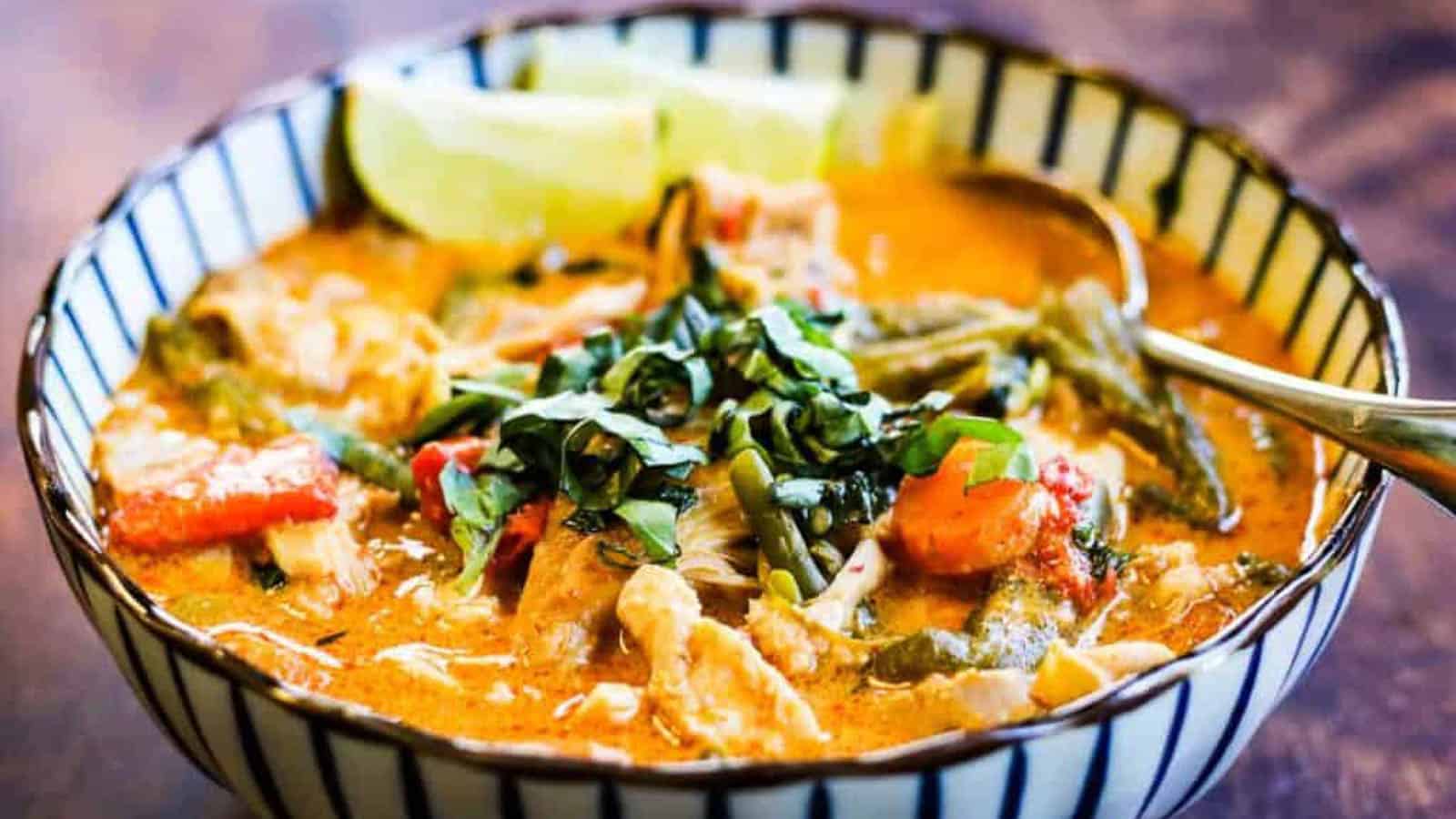 <p>Thai Chicken Curry is more than just a chicken dish. It’s about a dance of flavors that result in a beautifully complex dish. A meal you wouldn’t want to pass up, for sure!<br><strong>Get the Recipe: </strong><a href="https://allwaysdelicious.com/thai-chicken-curry/?utm_source=msn&utm_medium=page&utm_campaign=msn">Thai Chicken Curry</a></p>