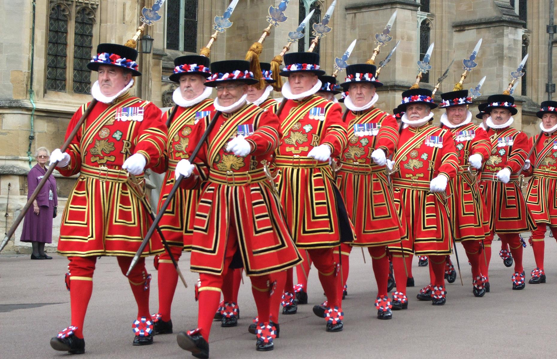<p>Who are they, why are they dressed like that and why are they called Beefeaters? The Yeomen Warders (to give them their official name) guard the Tower of London and their elaborate dress is a source of much fascination for foreign visitors.</p>  <p>Henry VII formed the band of protectors in the 15th century and their nickname is thought to originate from the fact that their salary, in Tudor times, was paid in portions of beef.</p>