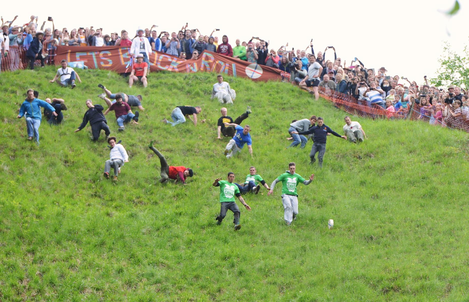 <p>Britain has no shortage of strange fairs, fetes, and festivals, and visitors keen to walk on the country’s weirder side should certainly seek them out. Perhaps the most eccentric is an annual cheese-rolling contest in Gloucestershire, in which participants hurl themselves downhill in pursuit of a wheel of cheese. Wales’ bog snorkeling championships come a close second.</p>