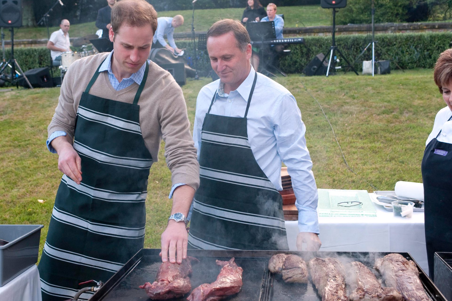 <p>Prince William went and cooked some fillet steaks on the BBQ with then-Prime Minister John Key in 2010.</p>