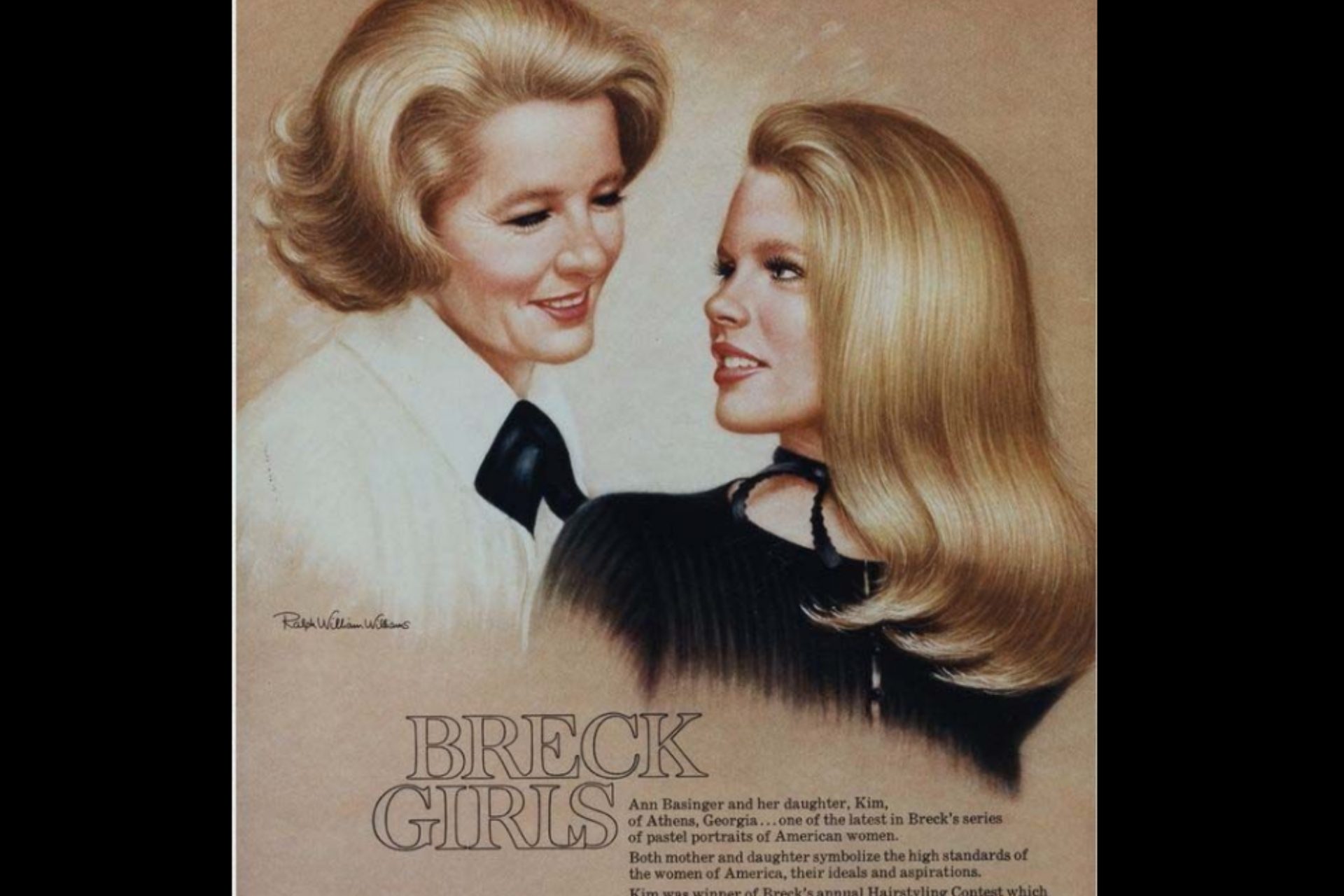 <p>Despite what she thought, her modeling career was a huge success. She was on the cover of great magazines like Vogue and appeared in hundreds of advertisements. She was most known as the “Breck Shampoo Girl," and here she appears for the brand alongside her mom.</p> <p>Image: Ralph William Williams & John H. Breck, Inc, 1972, via Wikimedia</p>