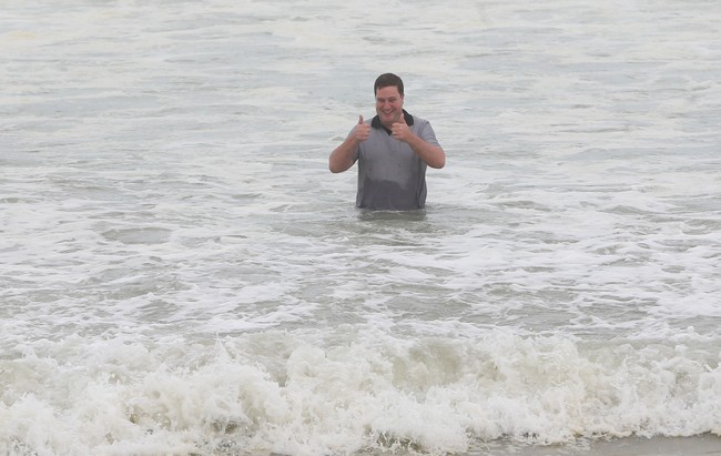 pics: city officials go for a swim as they launch festive season beach safety plan