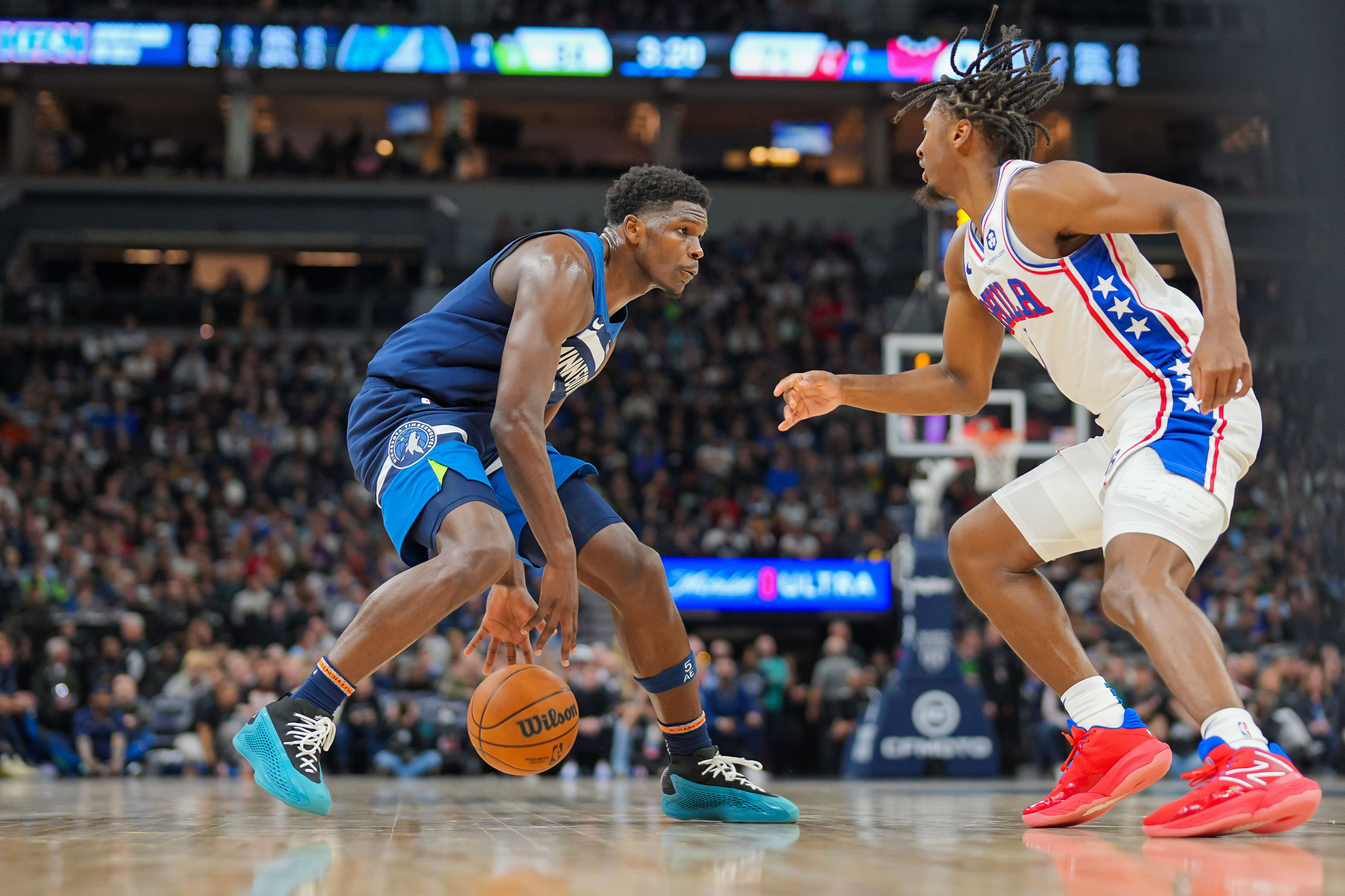 Wolves' Anthony Edwards Reacts To Battling Friend Tyrese Maxey, Sixers