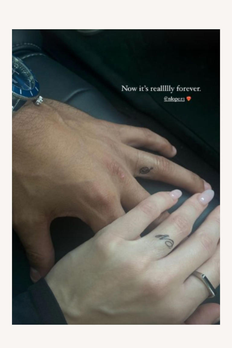 Newlyweds Nicky Lopez and wife Sydney tattoo each other's initials as symbol of everlasting love