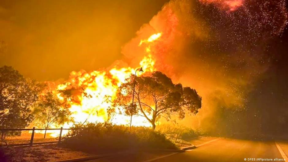 australia: spring wildfire destroys homes in perth