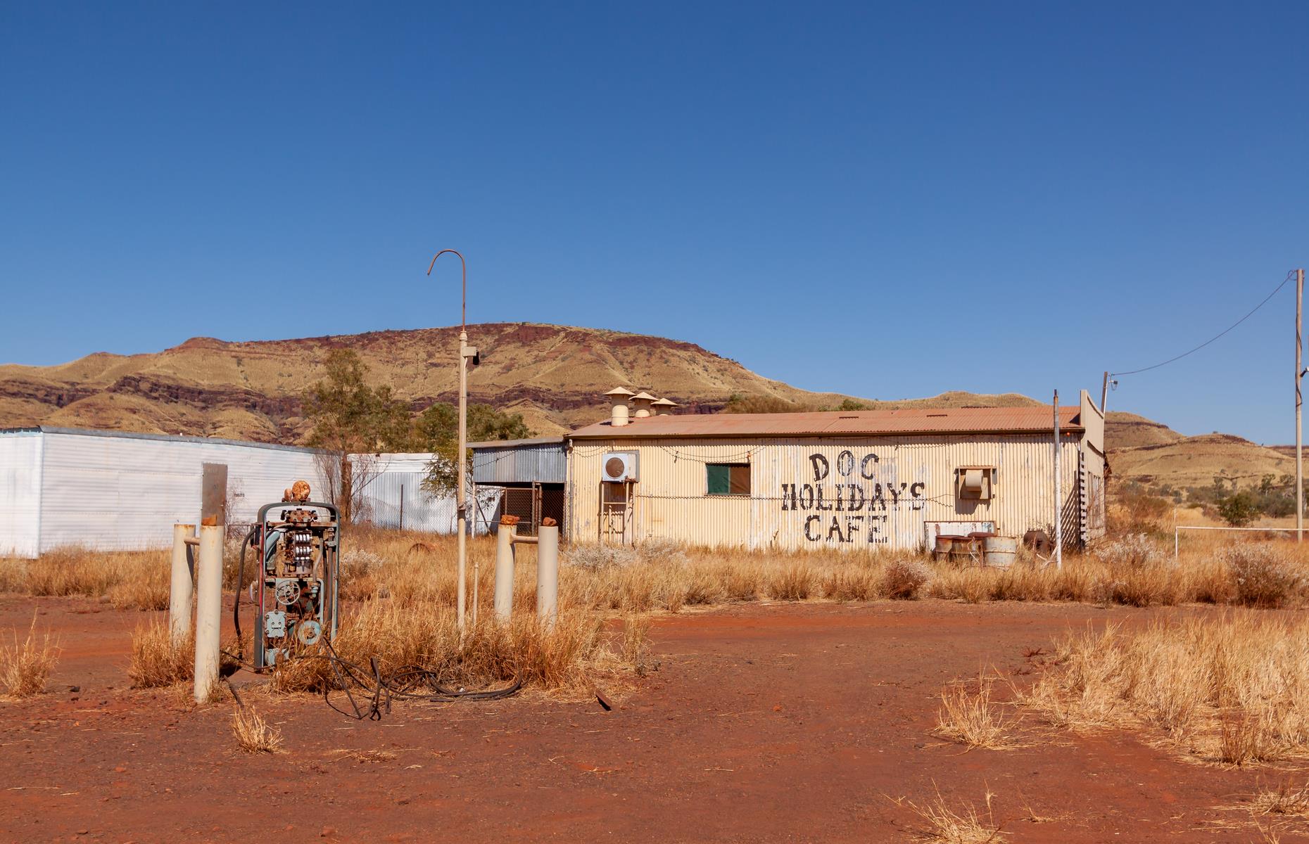<p>After the closure, the population began to rapidly decline, leaving buildings like Doc Holiday's Cafe to the dust. In 2007, the Western Australia Government officially struck Wittenoom off the map and cut off the town's electricity supply and mail services.</p>