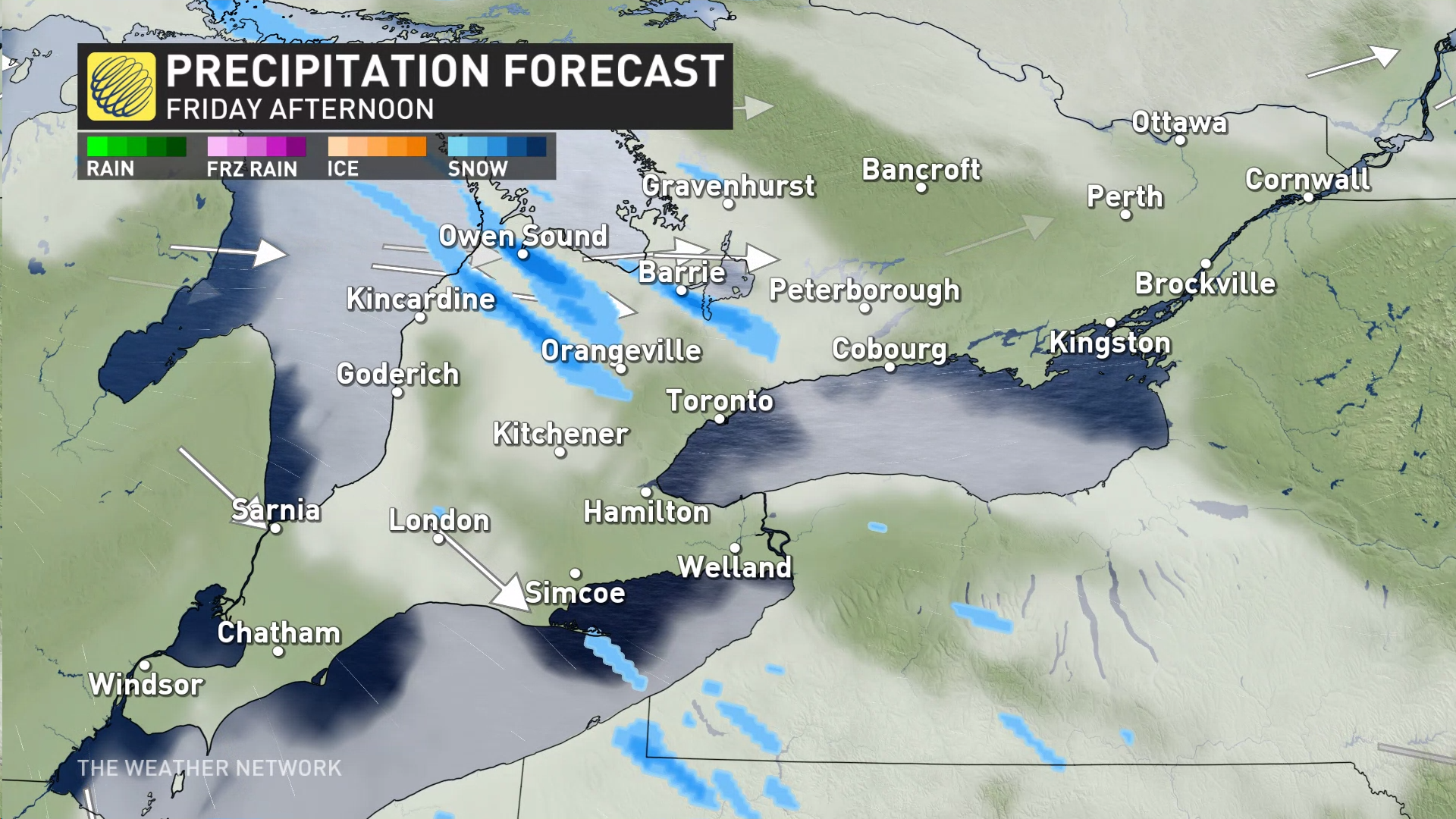 lake-effect snow accompanies coldest daytime highs in southern ontario yet