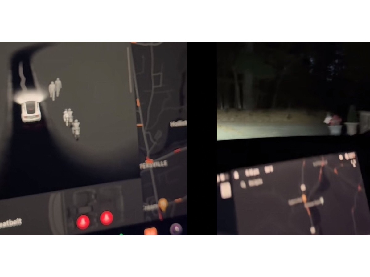 video: hombre va de noche a un panteón y su tesla detecta decenas de personas a su alrededor