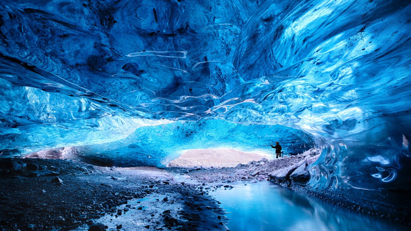 <p><strong>> Location: </strong>Iceland</p> <p>The <span>Vatnajökull</span> Ice Cave, the largest glacier cave in Iceland, is nicknamed the Anaconda Ice Cave for its shape, which is long and winding like a snake. These ice caves here form during winter months in the outlet glaciers of Vatnajökull, although they are different each year due to the changes in climate conditions. It is also called the Crystal Ice Cave, a name it shares with other Icelandic glacier caves.</p>