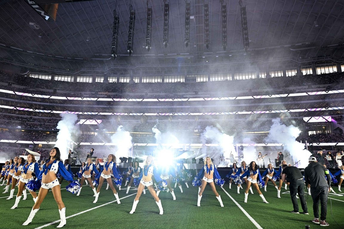 The Dallas Cowboys Cheerleaders at NFL games through the years