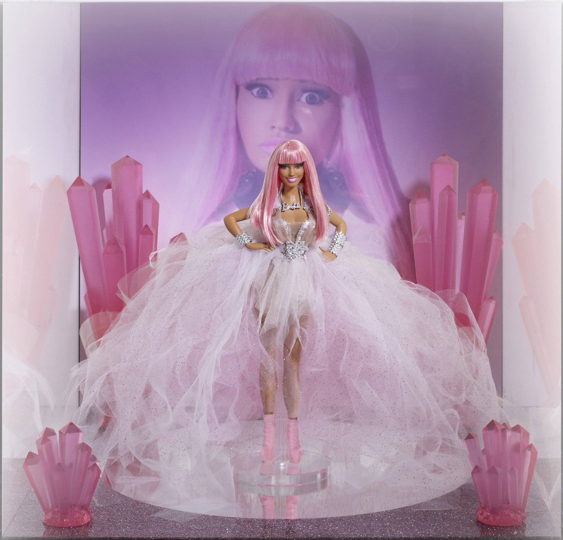 <p>The famous Barbie-inspired outfit she wore (more than a decade before the movie made it cool!) was transformed into a unique doll and sold for charity.</p>