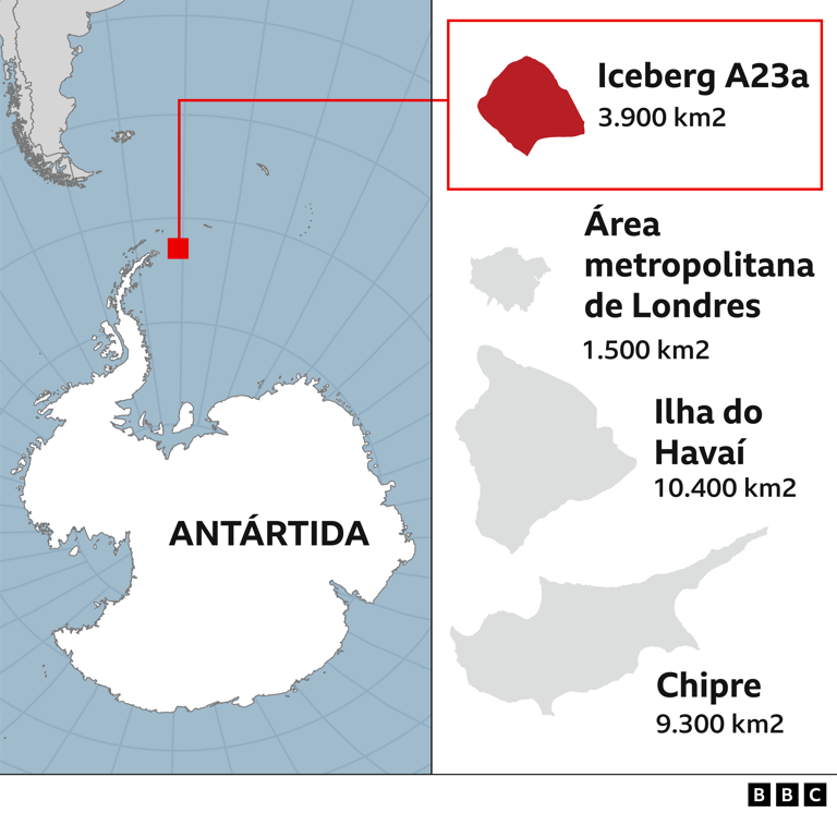 Maior iceberg do mundo volta a ser movimentar após 30 anos