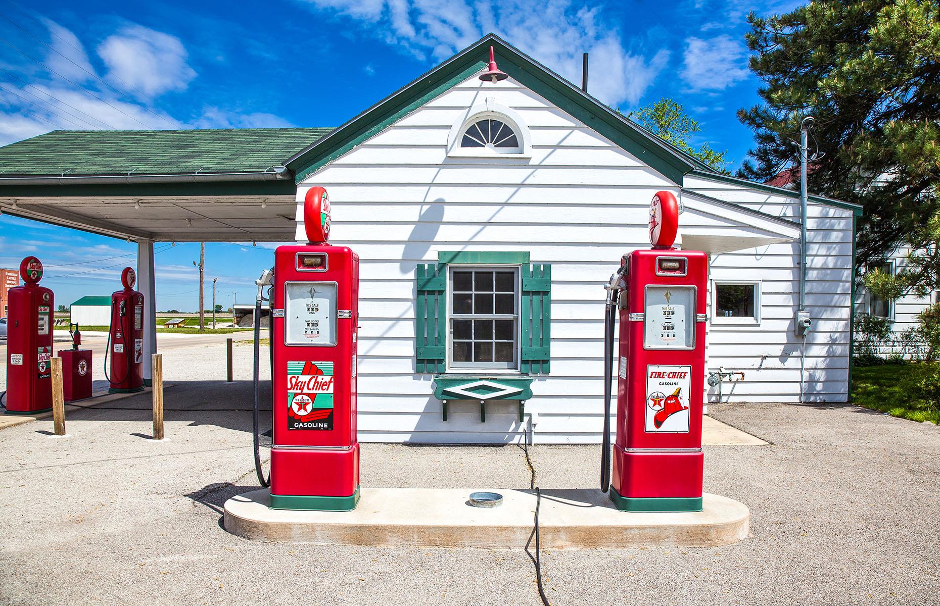 <p>For a classic slice of Route 66 history, stop for a photo at the Ambler’s Texaco gas station in Dwight, Illinois. Once the longest-running gas station on the highway, it was donated to the village of Dwight and lovingly restored. There’s no gas though, so fill up elsewhere!</p>