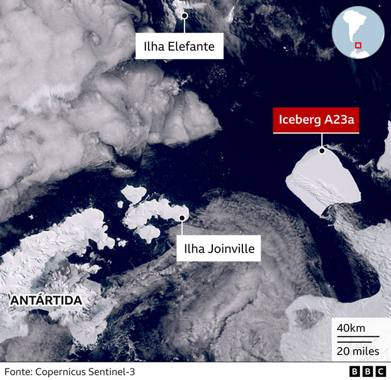 Maior iceberg do mundo volta a ser movimentar após 30 anos