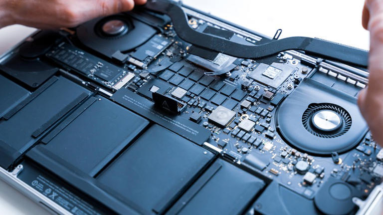 Inside of a laptop