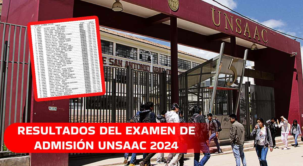 Resultados Del Examen De Admisión UNSAAC Primera Oportunidad 2024: Ver ...