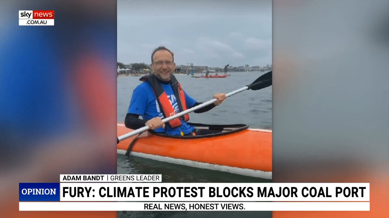 ‘the world has learnt its lesson’: adam bandt attends newcastle port blockade protest