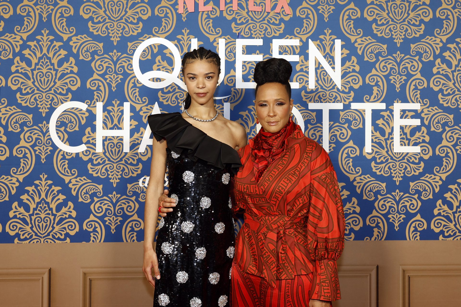 <p>In the Bridgerton spin-off, Queen Charlotte's marriage to King George III opens the door to the black community in the upper ranks of society and creates a movement for racial equality in England. Screenwriter Shonda Rhimes chose to call on two mixed-race actresses, India Amarteifio and <span>Golda Rosheuvel,</span> to play Queen Charlotte at two periods of her life.</p>