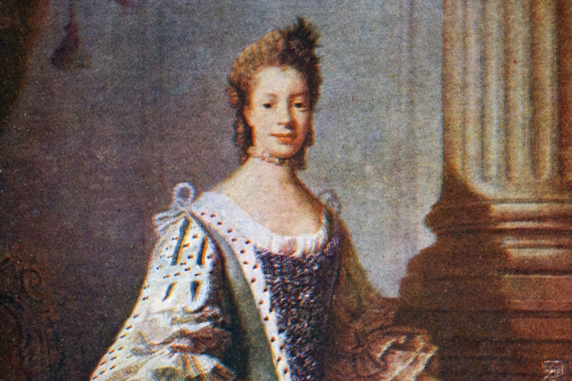 <p>Allan Ramsay's late 18th-century painting (pictured) shows Queen Charlotte from a new perspective. Many see 'African' features on her face, with a slightly tanned complexion, more rounded nostrils, and relatively full lips. According to some historians, this painting could be proof of her mixed origins. Currently, no African ancestry has been found in her genealogy, but historians say she has Portuguese ancestry.</p>