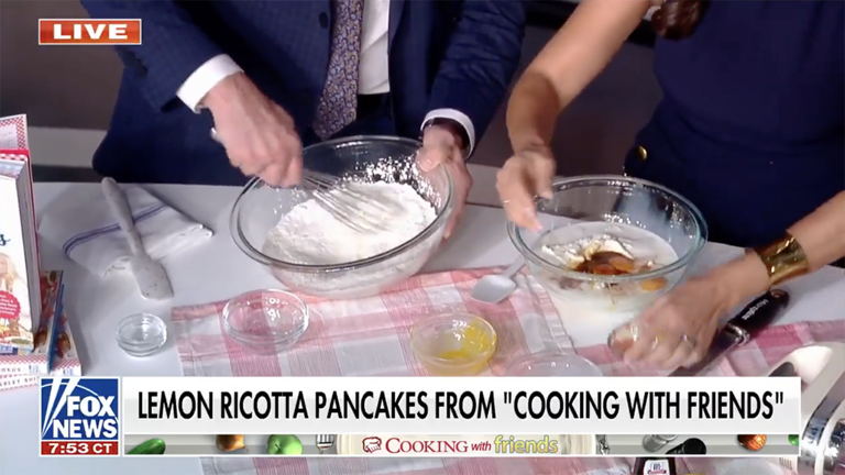 Campos-Duffy detailed the steps to whip up her lemon ricotta pancakes, something she taught her children to make. Fox News