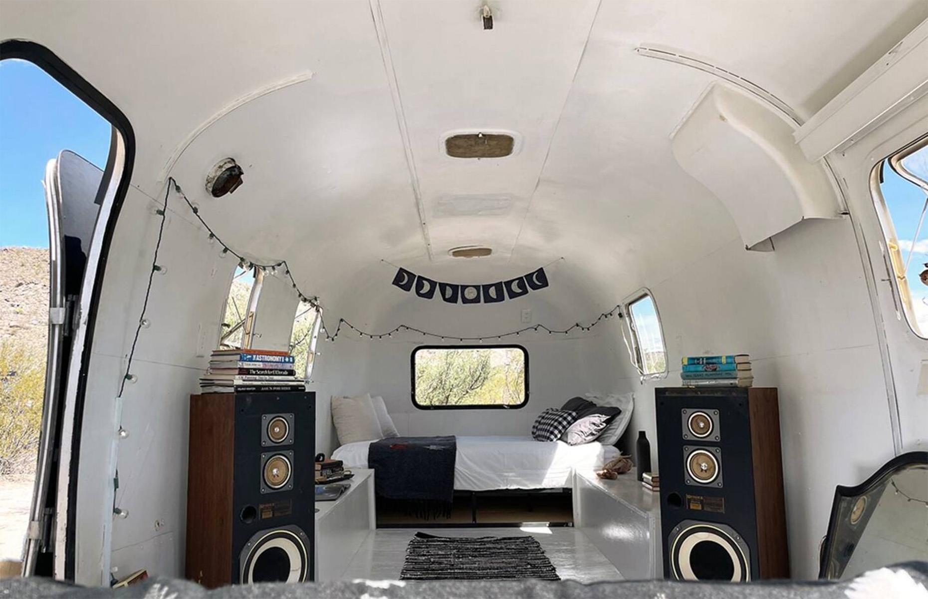 <p>The Airstream itself is a travel trailer dating from the late 1960s, which has been entirely remodelled to include a stylish, minimalistic interior with a queen-size bed and convertible sofa.</p>  <p>The <a href="https://www.airbnb.co.uk/rooms/42075286">Airbnb listing</a> states that there's no Wi-Fi at the site, meaning that this unique retreat offers the perfect opportunity to disconnect, soak up the natural surrounds and embrace a slower pace of life off the grid. </p>