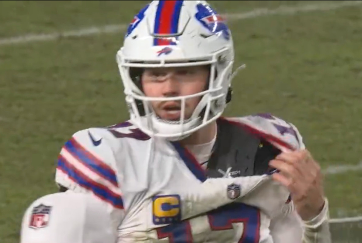 Watch: Eagles Get Away With Blatant Penalty On Bills QB Josh Allen