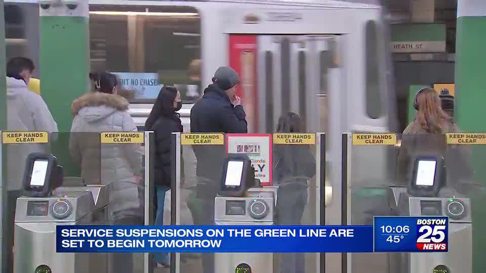 First of nearly two dozen MBTA Green Line closures begin Monday