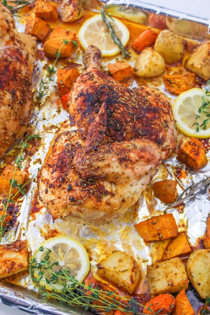 Easy Sheet Pan Roasted Half Chicken Recipe