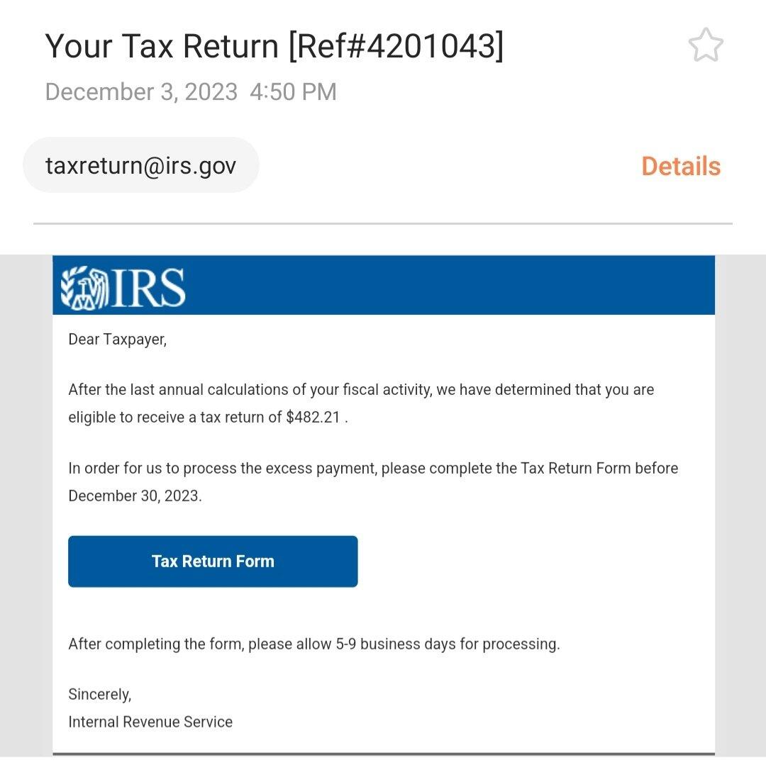 This Is The Fake Email Address Behind The Spoofed Irs South Of   AA1l05Tp.img