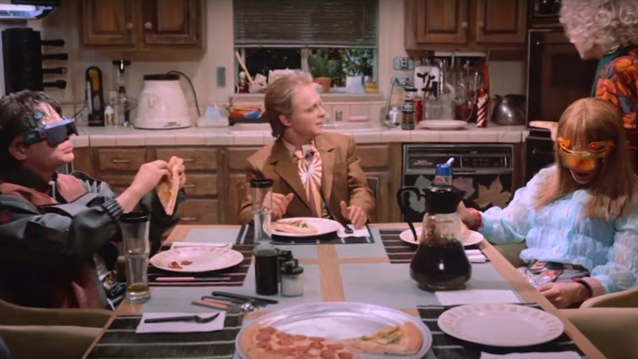 <p>                     Between seeing how Marty and Jennifer aged, and how Michael J. Fox played both his own son and daughter in <em>Back to the Future: Part II</em>, the contents of this moment are only matched by the special effects trickery that made it possible. You never forget the first time you saw the McFlys around the same dinner table in 2015.                    </p>