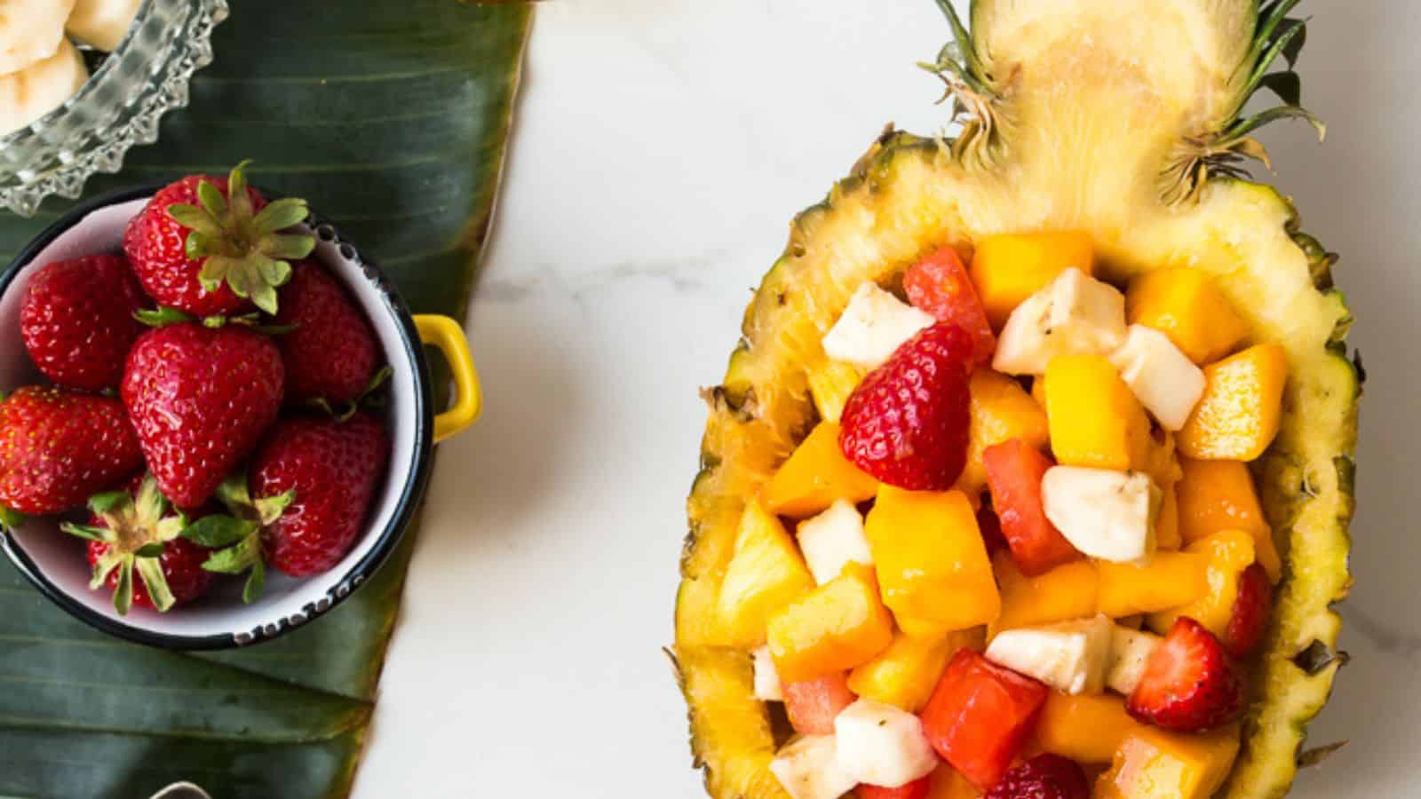 <p>Kickstart your day effortlessly with a burst of freshness-Lazy Morning Fruit Medley. Packed with vibrant fruits, it’s a no-fuss solution for your laziest mornings. Just chop, toss, and enjoy a delicious medley of tropical flavors.<br><strong>Get the Recipe: </strong><a href="https://immigrantstable.com/colombian-fruit-salad-ensalada-de-frutas-colombiana-vegan/?utm_source=msn&utm_medium=page&utm_campaign=18 extremely quick and easy breakfast ideas for lazy people">Lazy Morning Fruit Medley</a></p>