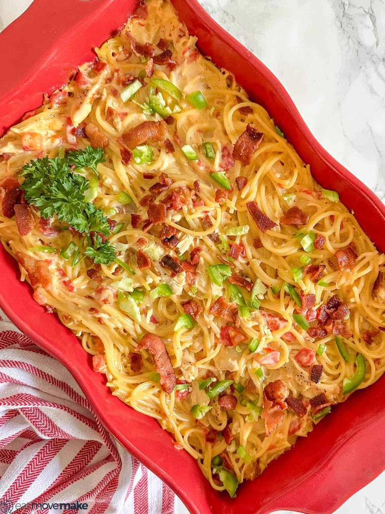 Chicken Spaghetti with Rotel and Velveeta