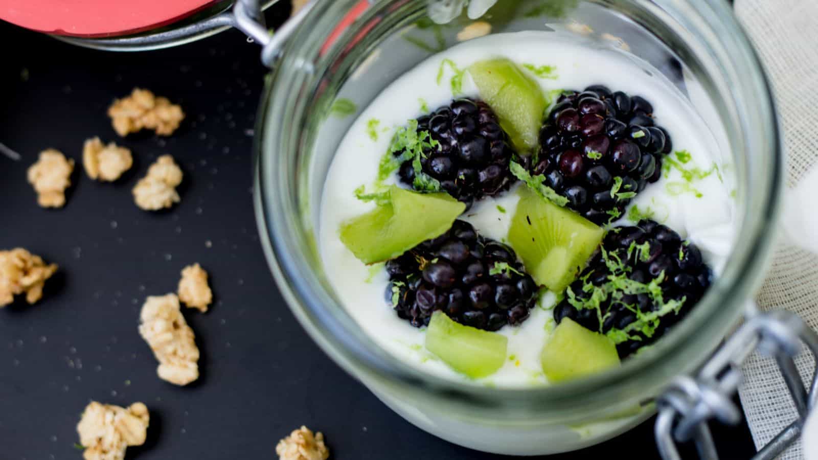 <p>Laziness meets nutrition in this Kiwi Lime Yogurt Parfait. Layered with goodness, it’s a speedy way to fuel up. Grab a spoon and indulge in the harmonious blend of tangy kiwi, zesty lime, and sweet blackberries.<br><strong>Get the Recipe: </strong><a href="https://immigrantstable.com/kiwi-lime-and-blackberry-yogurt-parfait/?utm_source=msn&utm_medium=page&utm_campaign=18 extremely quick and easy breakfast ideas for lazy people">Kiwi Lime Yogurt Parfait</a></p>