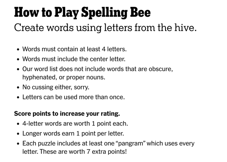 spelling bee the new york times