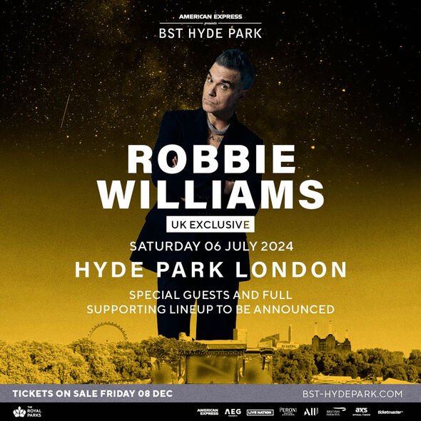 Robbie Williams joins BST Hyde Park lineup for 2024 and tickets are