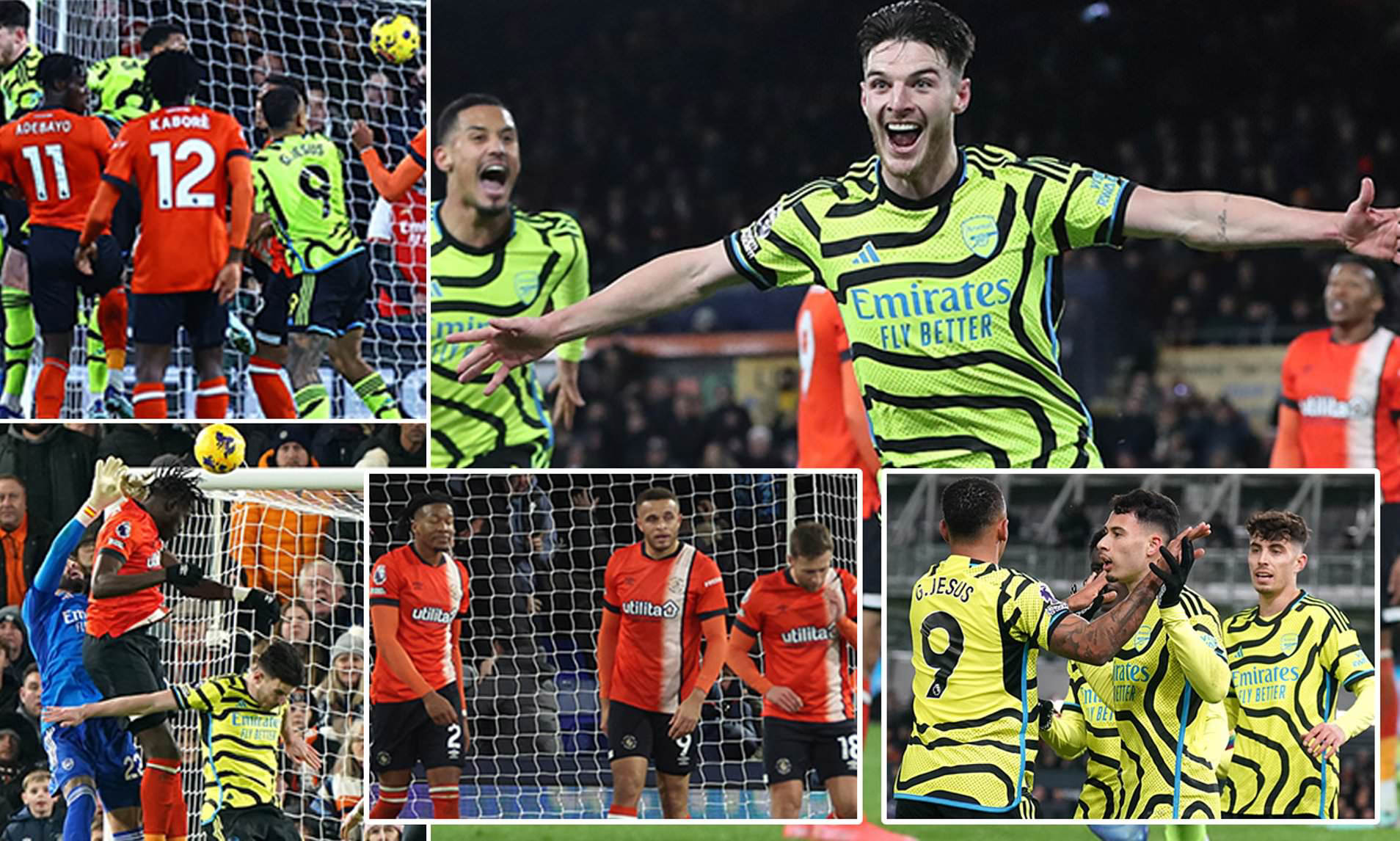 Luton Town 3-4 Arsenal: Declan Rice gives Premier League leaders dramatic  late win in Kenilworth Road thriller - Eurosport